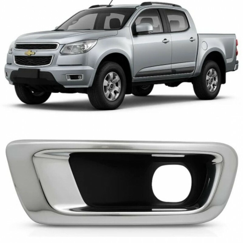 Moldura Farol De Milha S10 2012 a 2016 Esquerdo com Fendas Cromada