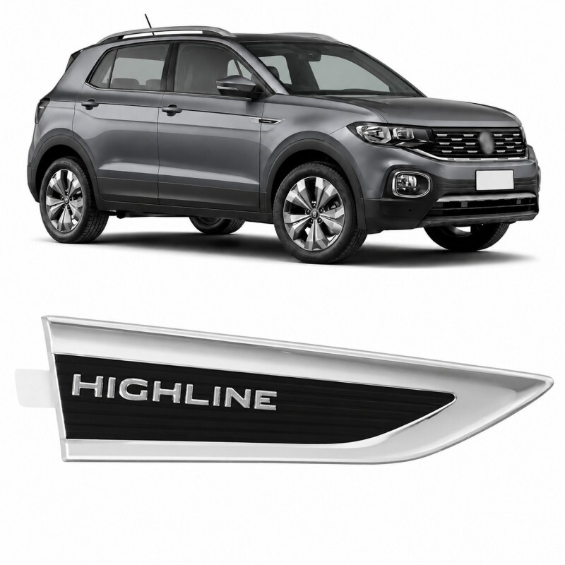Emblema Paralama Highline T-Cross 2020 a 2022 Direito Emblema Paralama Highline T-Cross 2020 a 2022 Direito