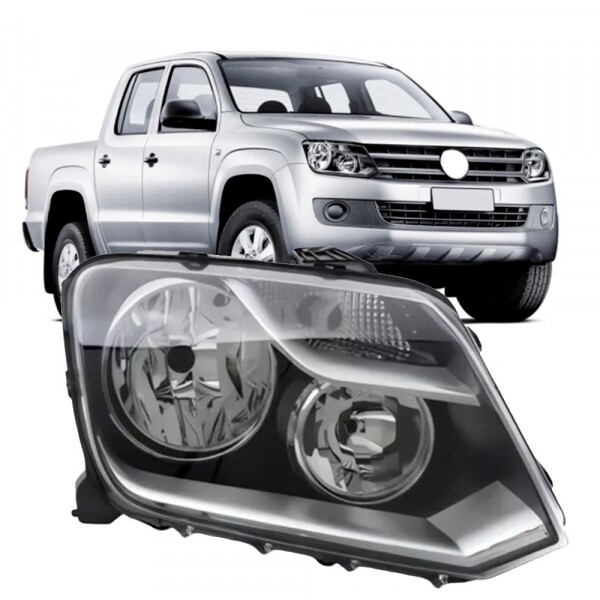 Farol Amarok 2011 a 2023 Direito Elétrico 5 Pinos Máscara Negra
