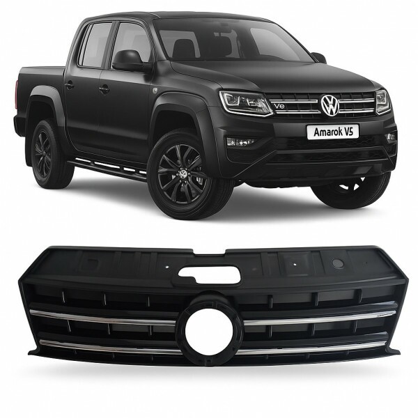 Grade Principal Amarok V6 2017 a 2022 Preto com Friso