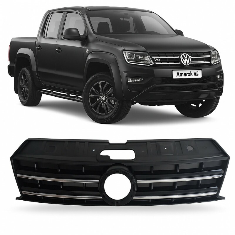 Grade Principal Amarok V6 2017 a 2022 Preto com Friso