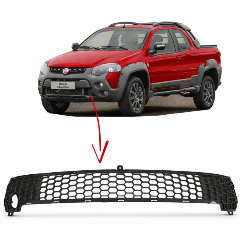 Grade Central Para-choque Inferior Strada Adventure Palio Weekend 2013 a 2020 RF