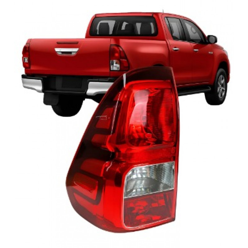 Lanterna Hilux 2016 a 2025 Traseira Esquerdo Fumê Pick-up Lanterna Hilux 2016 a 2025 Traseira Esquerdo Fumê Pick-up