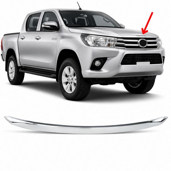 Friso Capô Hilux 2016 a 2020 Superior Cromado