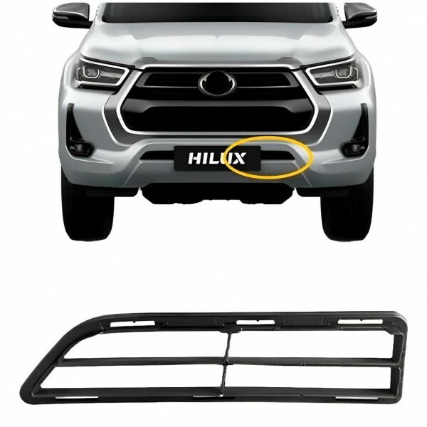Grade Inferior Para-choque Dianteiro Hilux 2021 a 2025 Direito