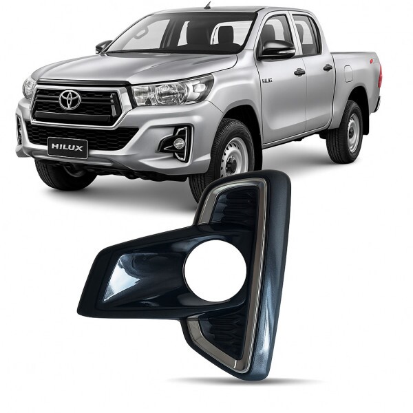 Moldura Farol Milha Hilux 2019 a 2021 Lado Esquerdo Moldura Farol Milha Hilux 2019 a 2021 Lado Esquerdo