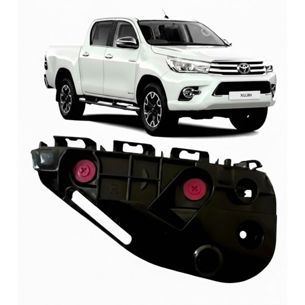 Guia Para choque Hilux 2016 a 2020 Dianteiro  Direito Cabine Dupla RF