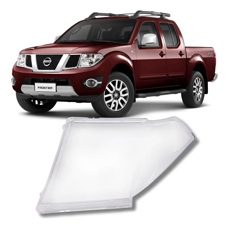 Lente do Farol Nissan Frontier 2008 a 2016 Esquerdo