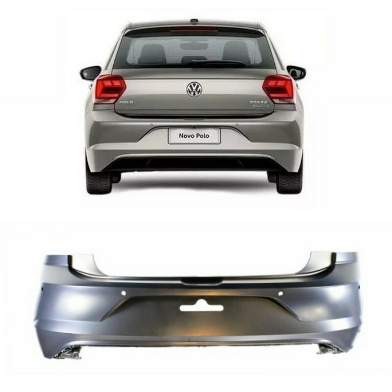 Para Choque Polo 2018 a 2022 Traseiro Com Furo 4 Sensor Para Choque Polo 2018 a 2022 Traseiro Com Furo 4 Sensor