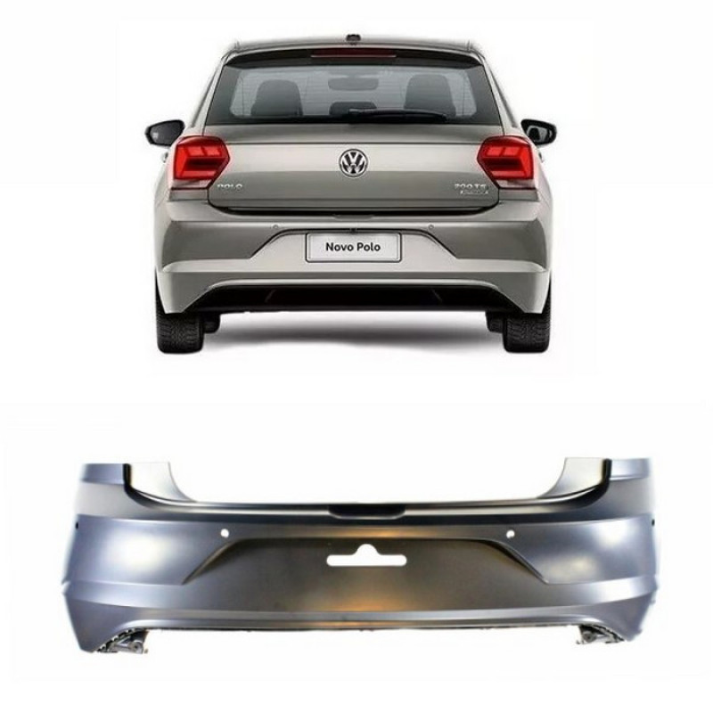 Para Choque Polo 2018 a 2022 Traseiro Com Furo 4 Sensor Para Choque Polo 2018 a 2022 Traseiro Com Furo 4 Sensor
