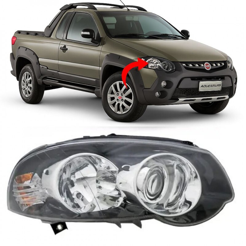 Farol Strada Adventure 2009 a 2016 Direito Mascara Negra