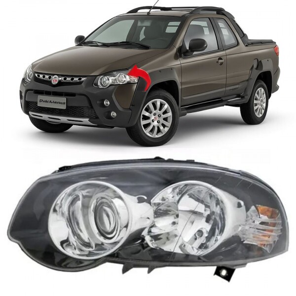 Farol Strada Adventure 2009 a 2016 Esquerdo Mascara Negra