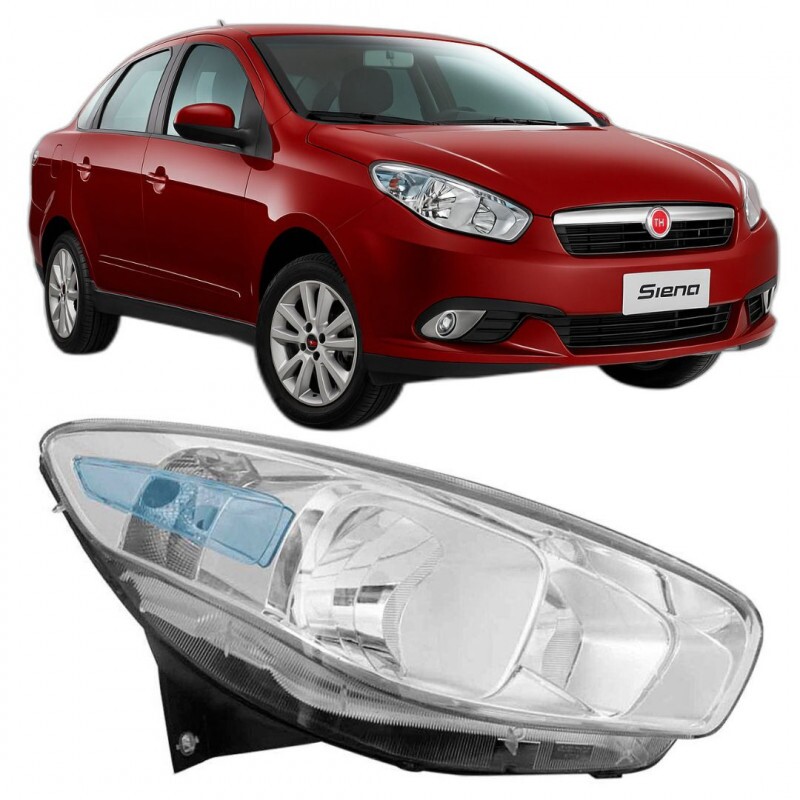 Farol Grand Siena 2012 a 2021 Direito Manual Cromado Detalhe Azul