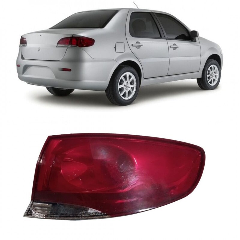 Lanterna Traseira Fiat Siena 2008 a 2012 Direito Fumê Canto