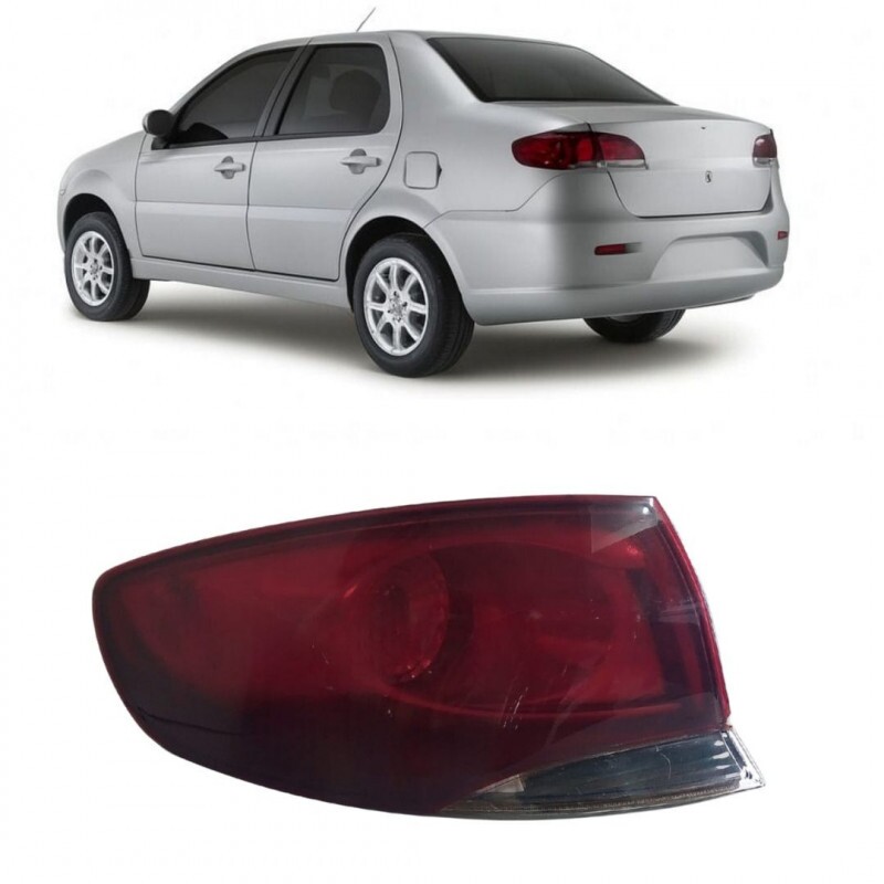 Lanterna Traseira Fiat Siena 2008 a 2012 Esquerdo Fumê Canto