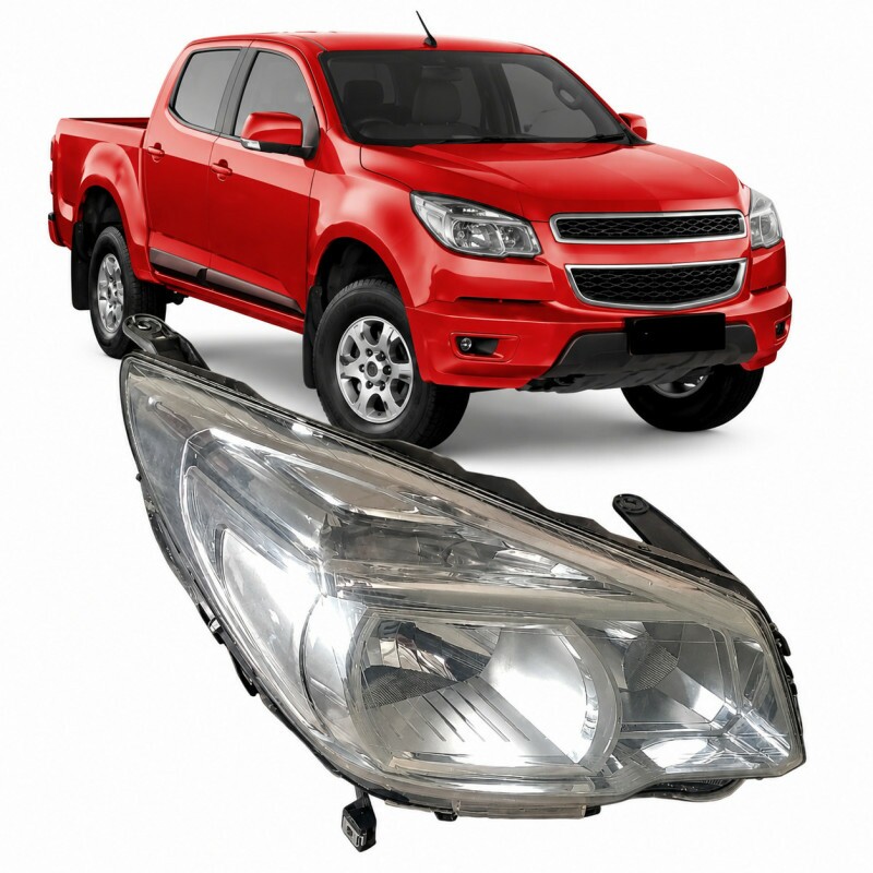 Farol S10 Trailblazer 2012 a 2016 Direito Cromado Farol S10 Trailblazer 2012 a 2016 Direito Cromado