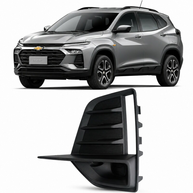 Moldura Farol de Milha Tracker 2025 a 2026 Esquerdo Preto Texturizado Moldura Farol de Milha Tracker 2025 a 2026 Esquerdo Preto Texturizado