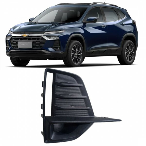 Moldura Farol de Milha Tracker 2025 a 2026 Direito Preto Texturizado