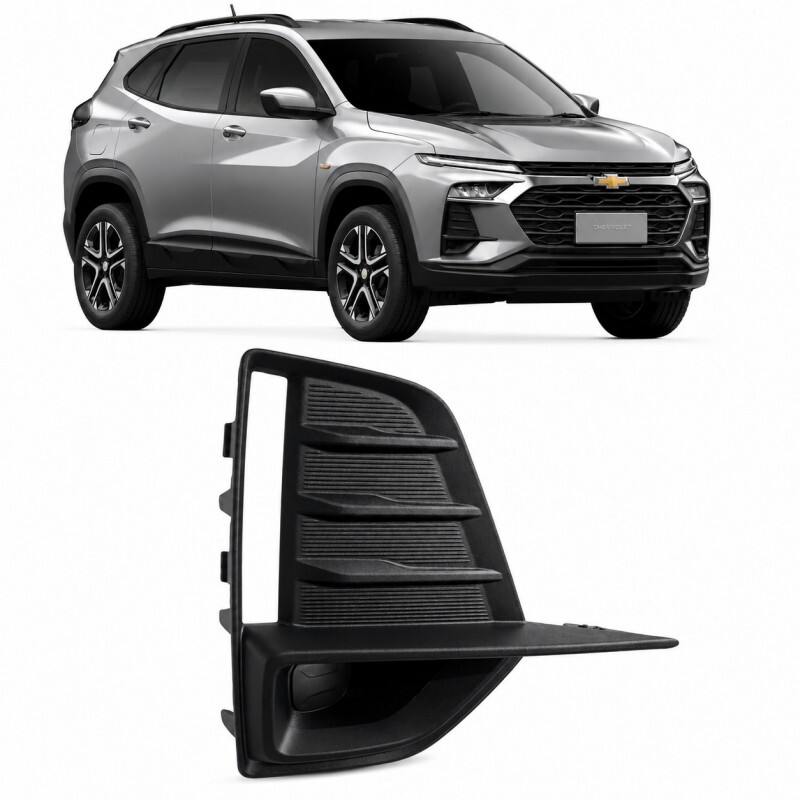 Moldura Farol de Milha Tracker 2025 a 2026 Direito Preto Texturizado Moldura Farol de Milha Tracker 2025 a 2026 Direito Preto Texturizado