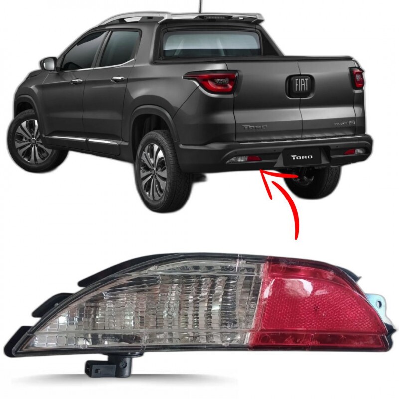 Refletor Para Choque Toro 2021 Trazeiro Esquerdo Luz Marcha Ré