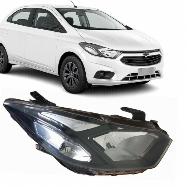 Farol Onix 2017 a 2021 Direito Mascara Negra Sem Led