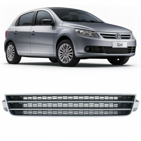 Grade Central Para-Choque Gol G5 Saveiro Voyage 2009 a 2011 Preto Original