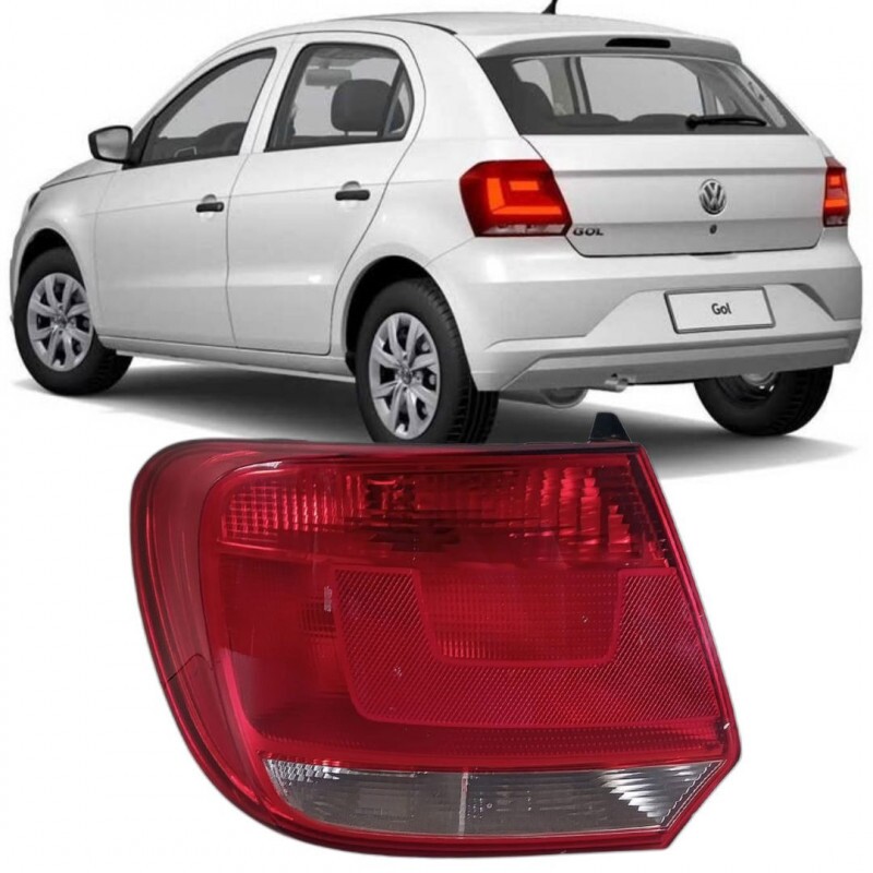 Lanterna Gol G6 2013 a 2016 Traseira Esquerdo Luz de Ré Bicolor Sem Neblina