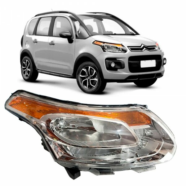 Farol C3 Picasso Aircross 2011 a 2015 Direito Cromado
