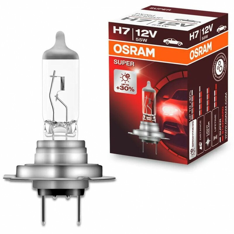 Lampada Farol H7 12v 55w Super 30% Mais Luz