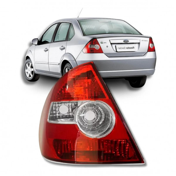 Lanterna Traseira Fiesta Sedan 2004 a 2010 Esquerdo Bicolor