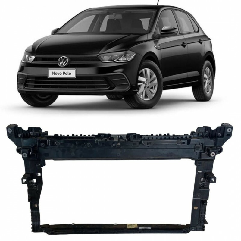 Painel Frontal Suporte Radiador Polo Virtus 2018 a 2022 Preto