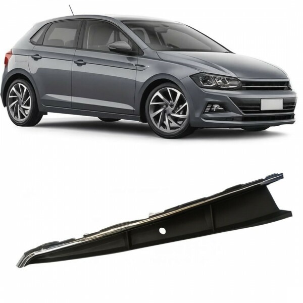 Moldura Inferior Grade do Para-choque Polo Virtus 2018 a 2022 Direito Friso Cromado