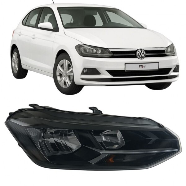 Farol Polo Virtus 2018 a 2022 Direito Mascara negra