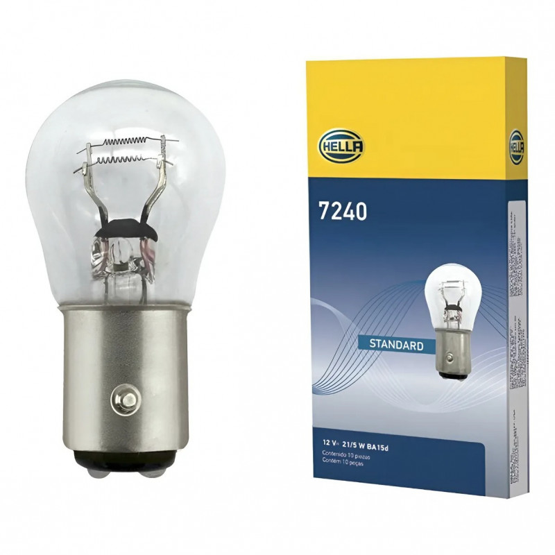 Lâmpada Lanterna Freio 1176 P21/5W 2 Polos 12V  BA15d Pino Encontrado