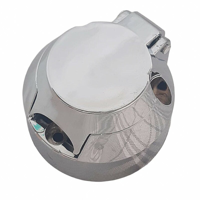 Conector Elétrico de 7 Polos Cromado para Engates.