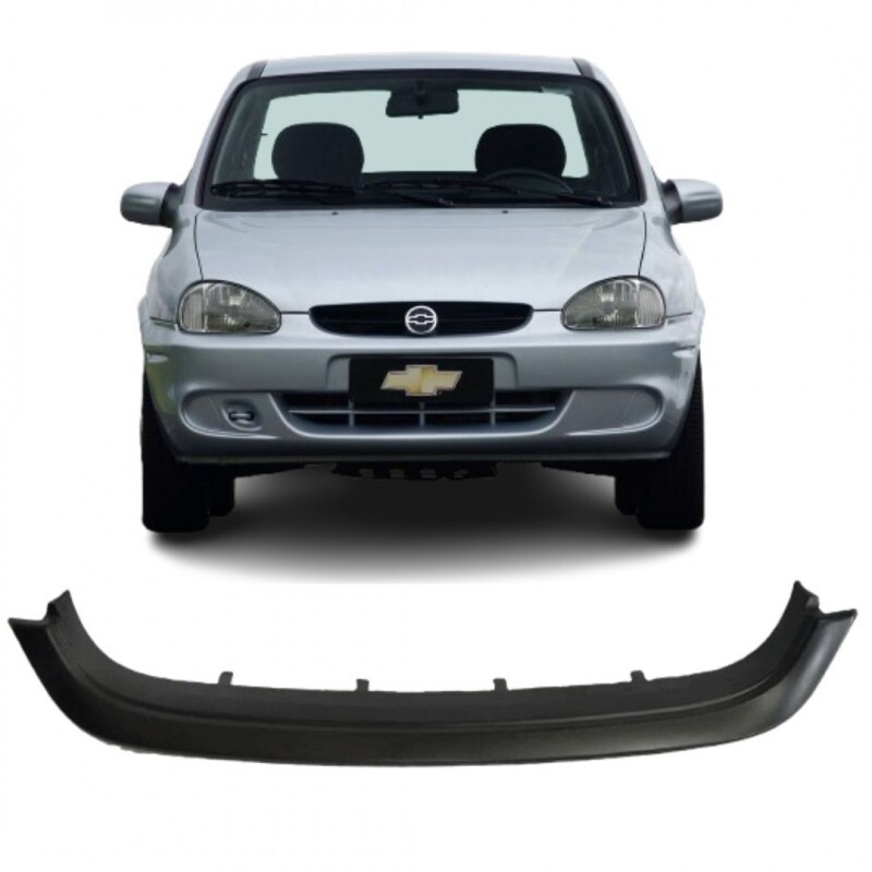 Moldura Grade Frontal Inferior Corsa Classic 2009 a 2010 Preta