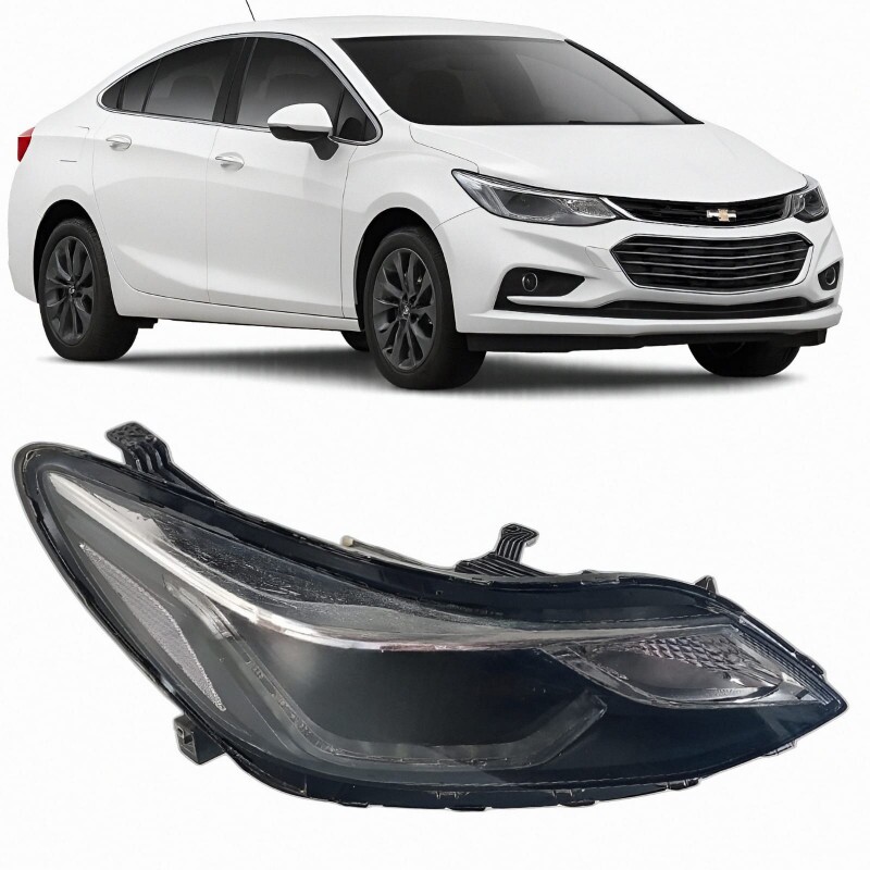 Farol Dianteiro Chevrolet Cruze 2017 a 2021 Direito Elétrico Led
