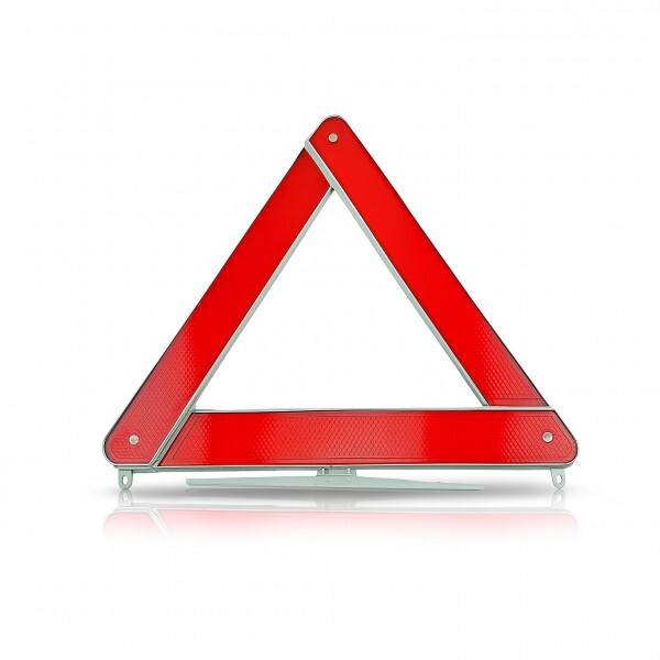 Triangulo de Segurança Universal Plastico Fundo Branco