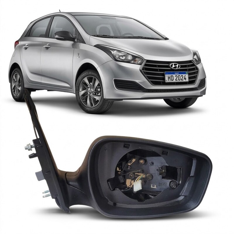 Retrovisor HB20 2013 a 2019 Direito 4P Eletrico