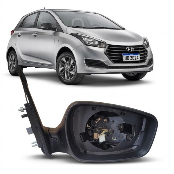 Retrovisor HB20 2013 a 2019 Direito 4P Eletrico