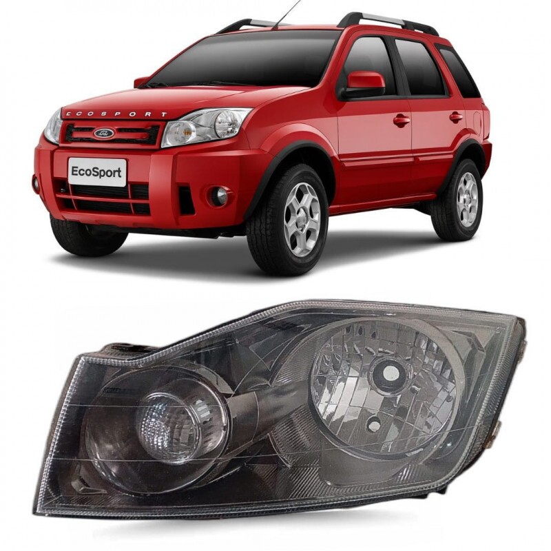 Farol Ford Ecosport 2008 a 2012 Esquerdo Cromo Onix