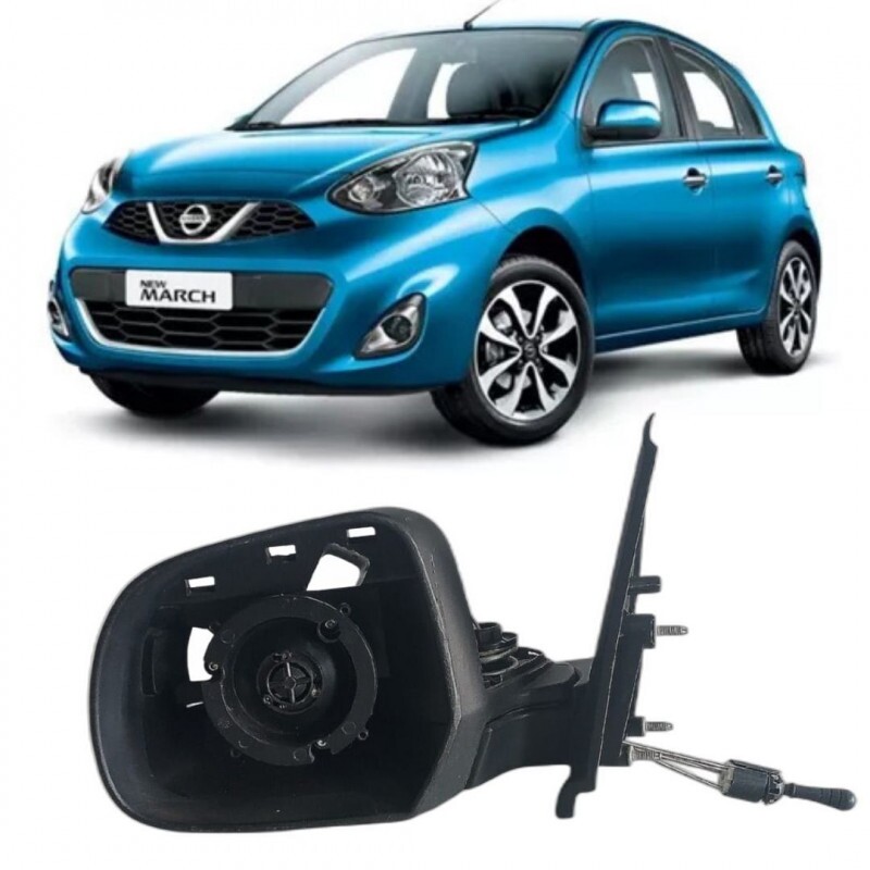 Retrovisor Parcial March 2012 a 2020 Esquerdo Manual Retrovisor Parcial March 2012 a 2020 Esquerdo Manual