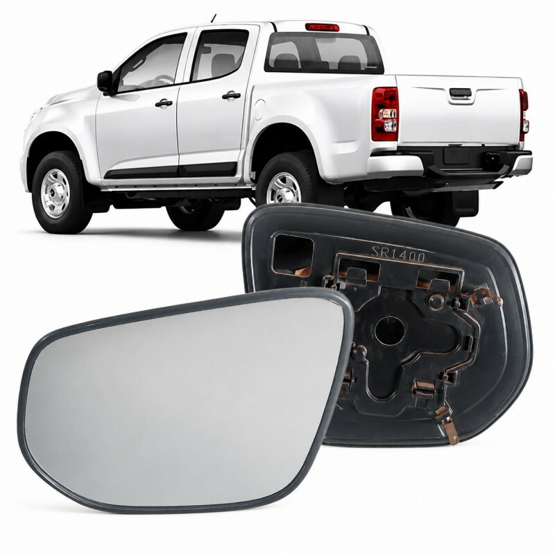 Lente Retrovisor S10 2012 a 2026 Esquerdo Com Suporte Lente Retrovisor S10 2012 a 2026 Esquerdo Com Suporte