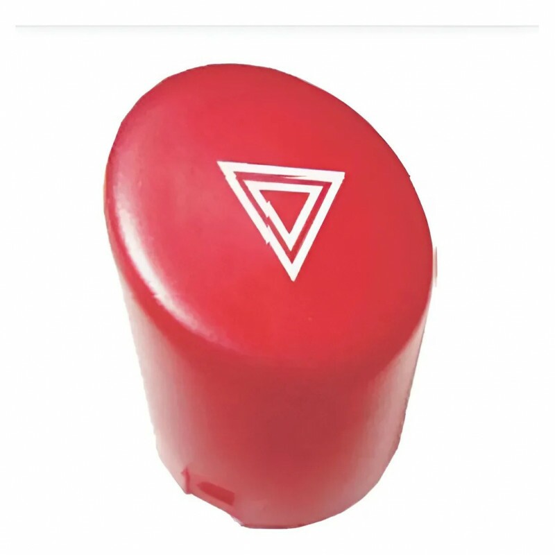 Capa do Botão do Pisca Alerta Fiesta Sedan Hatch 2002 a 2014 Courier 2002 a 2013 Vermelho