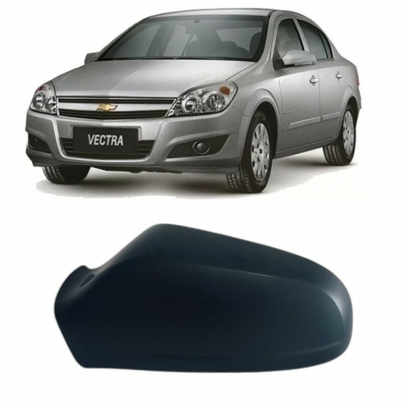 Capa Retrovisor Vectra 2010 a 2011 Esquerdo Preta Liso P/Pisca