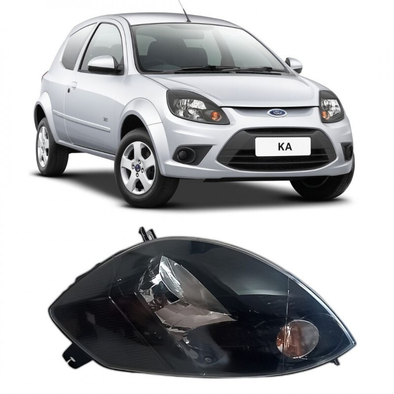 Farol Ford Ka 2012 a 2013 Direito Mascara Negra Manual