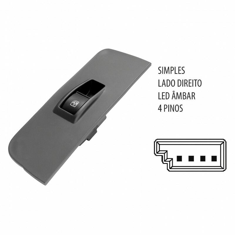 Interruptor Vidro Elétrico Simples Palio Weekend Siena Strada 2004 Direito