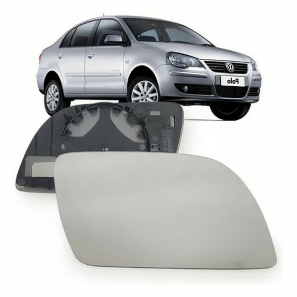 Lente retrovisor Polo 2002 a 2008 Lado Direito