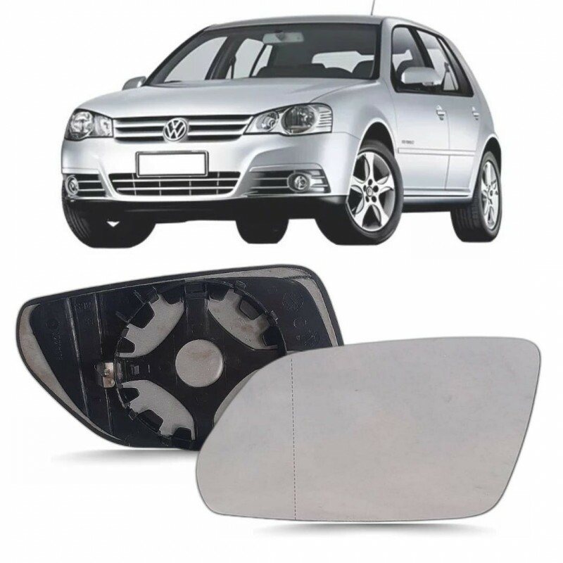 Lente Retrovisor Polo Golf 2009 a 2012 Lado Esquerdo Lente Asferica
