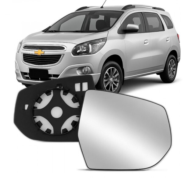 Lente Retrovisor Spin 2013 Esquerdo Lente com Placa